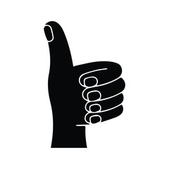 Thumbs Up Icon. Hand With Thumbs Up Gesture Illustration. Ok And Agree Sign. Support And Like Symbol.