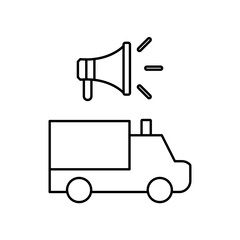 ambulance speaker icon design