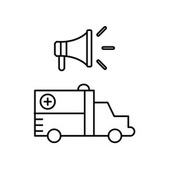 ambulance speaker icon design