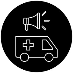 ambulance speaker icon design