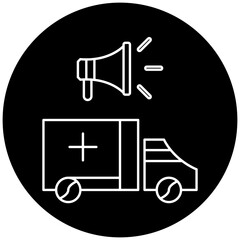 ambulance speaker icon design
