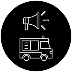 ambulance speaker icon design
