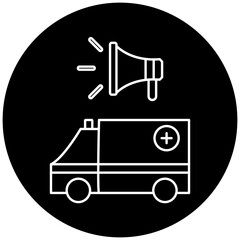 ambulance speaker icon design