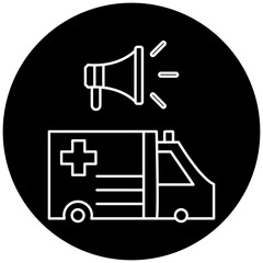 ambulance speaker icon design