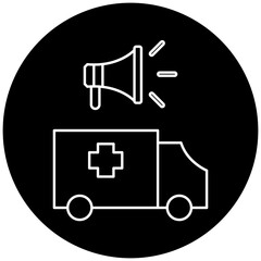 ambulance speaker icon design