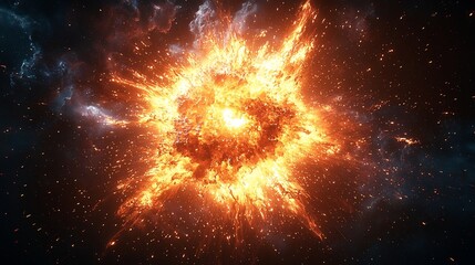 Rage Visualized As a Supernova Erupting Across a Coded Grid Where Gas and Fire Swirl Through Chaotic Bloom