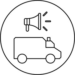ambulance speaker icon design