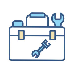toolbox icon vector .white background