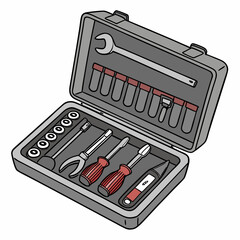 toolbox icon vector .white background