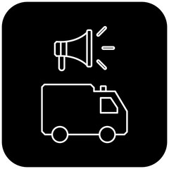 
ambulance speaker icon design
