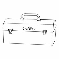 toolbox icon vector .white background