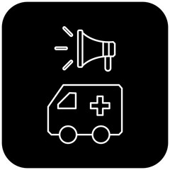 
ambulance speaker icon design