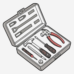 toolbox icon vector .white background