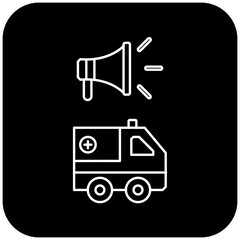 
ambulance speaker icon design