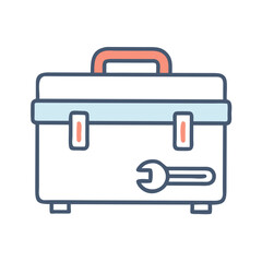 toolbox icon vector .white background