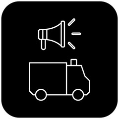
ambulance speaker icon design