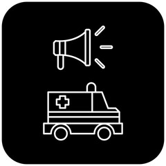 
ambulance speaker icon design