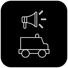 
ambulance speaker icon design