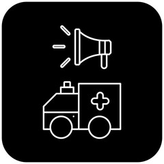 
ambulance speaker icon design