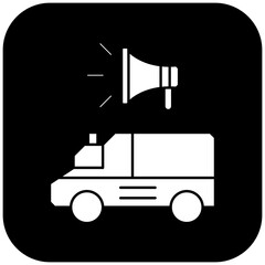 
ambulance speaker icon design
