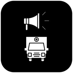 
ambulance speaker icon design