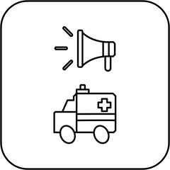 
ambulance speaker icon design