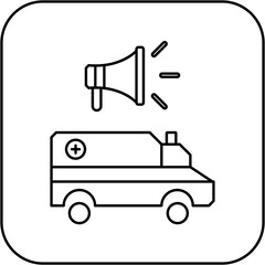 
ambulance speaker icon design