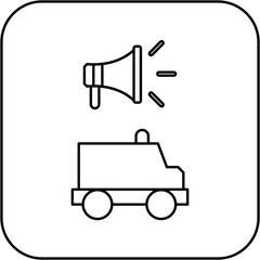 
ambulance speaker icon design