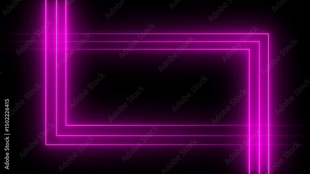 Poster glowing neon lines loop animation. modern background, seamless motion design, screensaver, backdrop.
