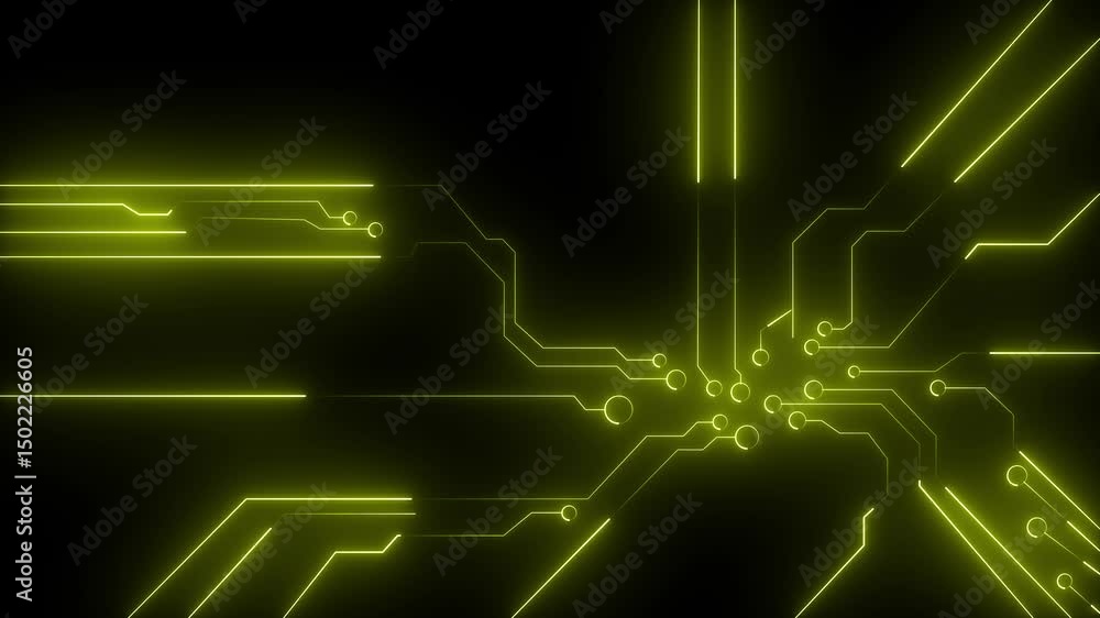 Aufkleber abstract ai innovation background polygonal microchip ai chip technology electronic circuit board te