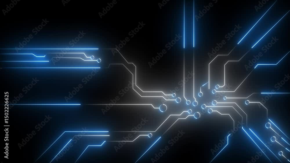Aufkleber abstract ai innovation background polygonal microchip ai chip technology electronic circuit board te