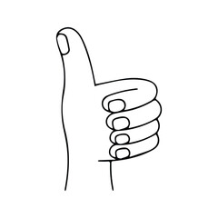 Thumbs Up Icon. Hand With Thumbs Up Gesture Illustration. Ok And Agree Sign. Support And Like Symbol.