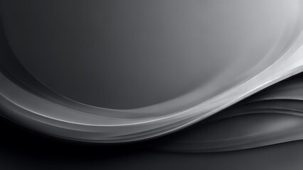 Abstract flowing monochrome waves with subtle gradients and dynamic lighting