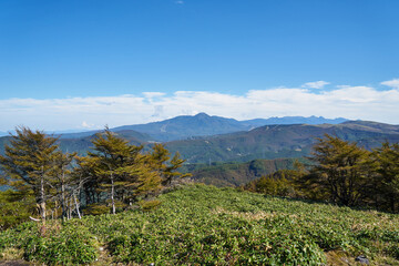 長野県　ビーナスライン　三峰大展望台からの景色
