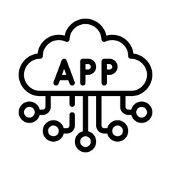 SaaS application line icon