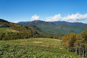 Fototapeta premium 長野県 ビーナスライン 三峰大展望台からの景色 