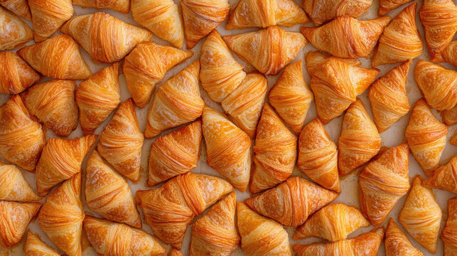 paris view croissants grid pattern surface