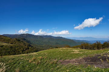 長野県　ビーナスライン　三峰大展望台からの景色

