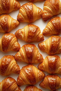 paris view croissants grid pattern background