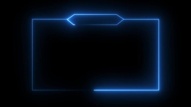 live streaming neon text frame animation box frame neon frame live streaming game live Stream overlay animation for live streaming video. 4k animation. - Powered by Adobe