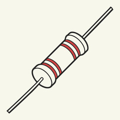 Resistor icon vector .white background