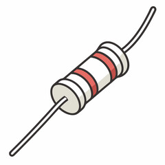 Resistor icon vector .white background