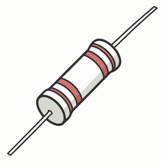 Resistor icon vector .white background