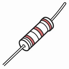Resistor icon vector .white background