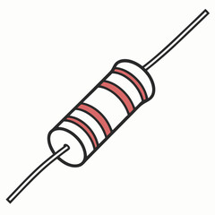 Resistor icon vector .white background
