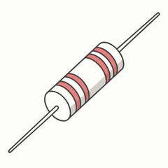 Resistor icon vector .white background