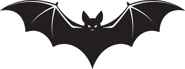 Halloween bat line art silhouette vector illustration