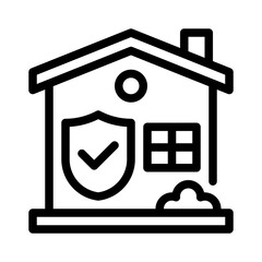 house security line icon