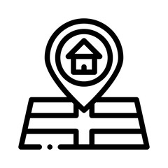 real estate map line icon
