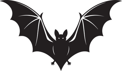 Halloween bat line art silhouette vector illustration